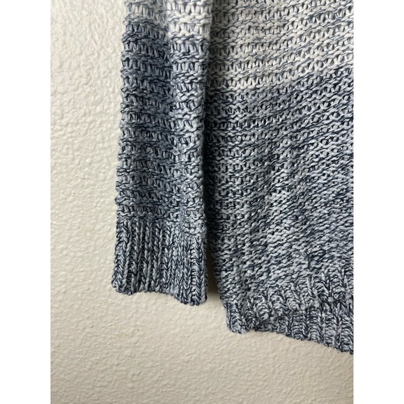 RDI Womens Ivory Blue Melange Open Knit Pullover Sweater Long Sleeves Acrylic M - Picture 4 of 8
